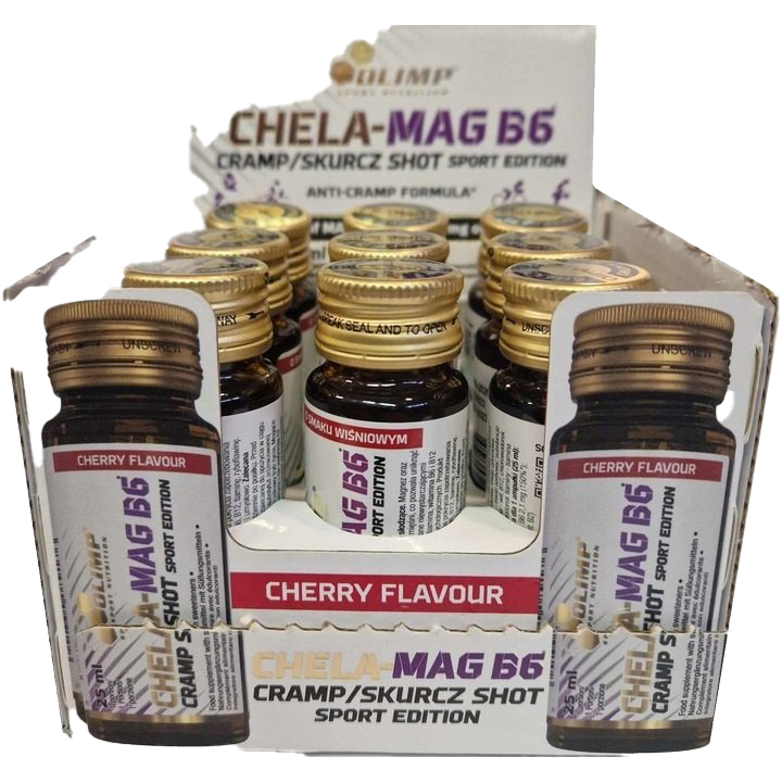 Chela Mag B6 Cherry Flavor - 9 x 25ml Liquid Supplement for Stress Relief & Sleep Support - Perfect for Busy Professionals & Students