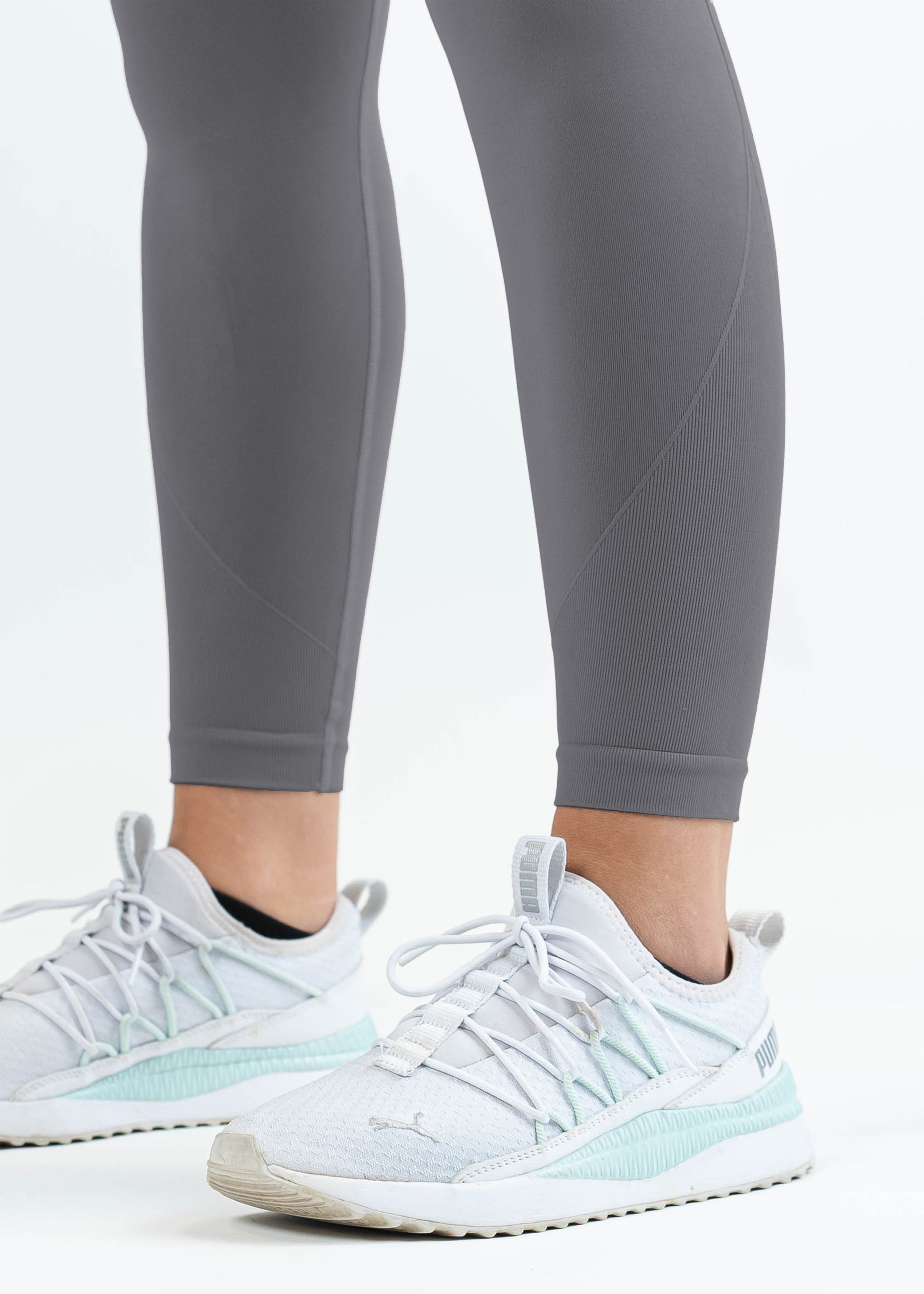 High Waist Sculpt Seamless Leggings for Women - Gunmetal Grey | Tummy Control Yoga Pants | Perfect for Workouts, Yoga & Everyday Wear