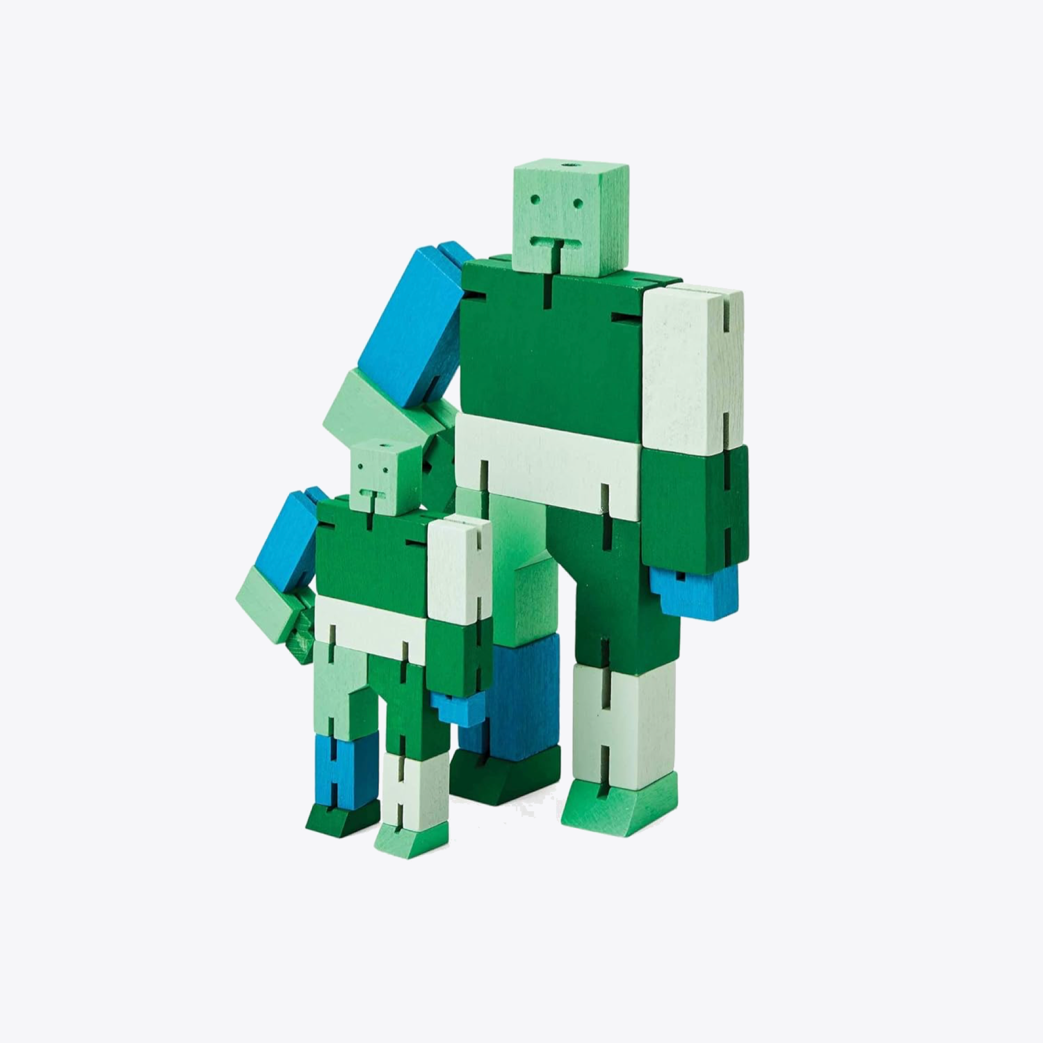 Cubebot Wooden Puzzle Toy - Multi Green Color | Fun & Educational STEM Activity for Kids & Adults | Perfect for Home, Office, and Classroom Brain Teasers