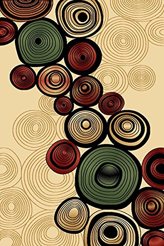 Hand Carved 3D Abstract Luxury Rug - 5x7 Modern Colorful Carpet for Bedroom, Living Room & Dining Room | Soft Beige Cream Contemporary Home Decor | Perfect for Boho Chic & Minimalist Interior Design