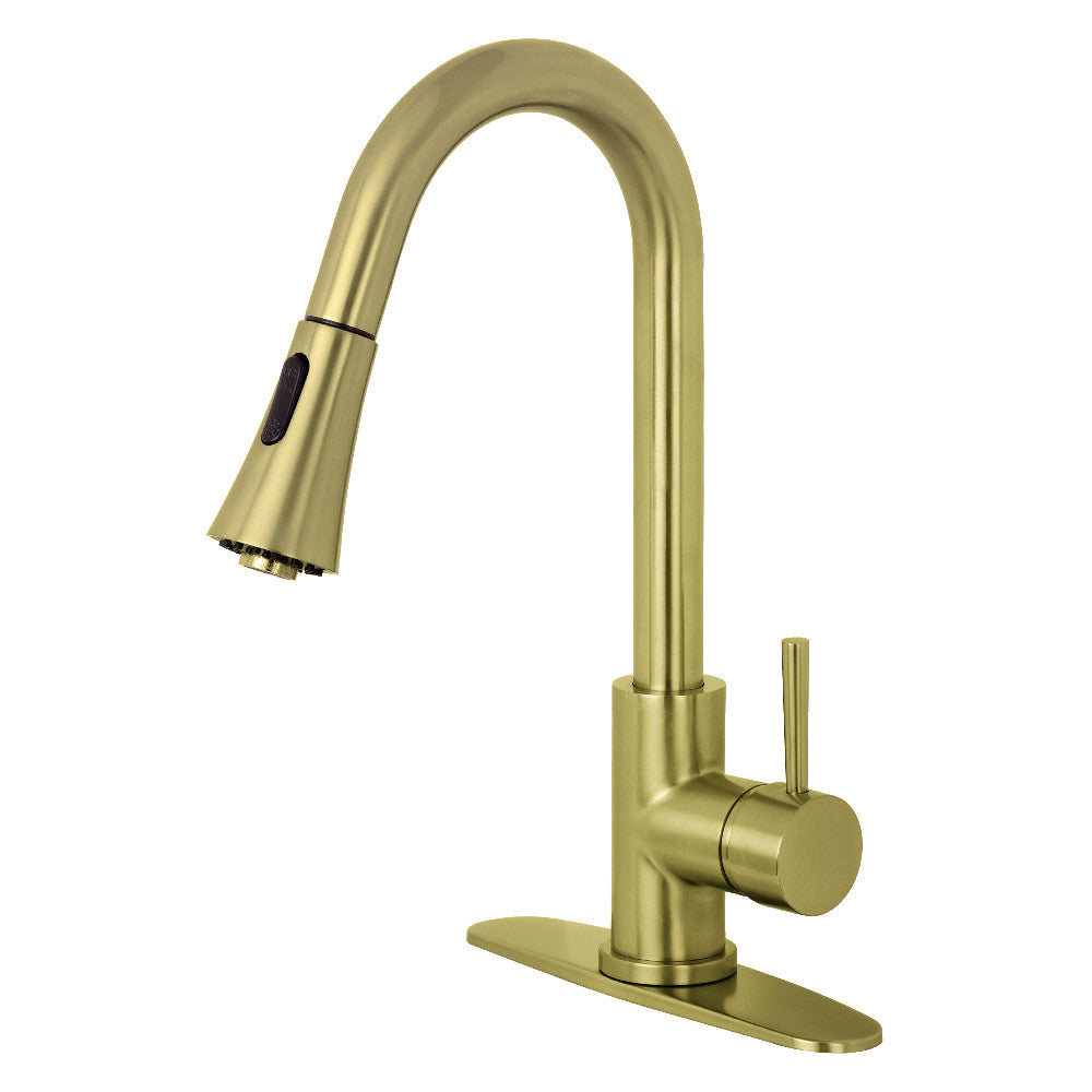 **Concord Single Handle Pull Down Kitchen Faucet - Modern Stainless Steel Sink Faucet with High Arc Spout & Sprayer for Easy Dishwashing & Cooking**    *(Use Cases: Perfect for home kitchens, restaurants, and RVs – ideal for washing dishes, filling pots, and food prep.)*
