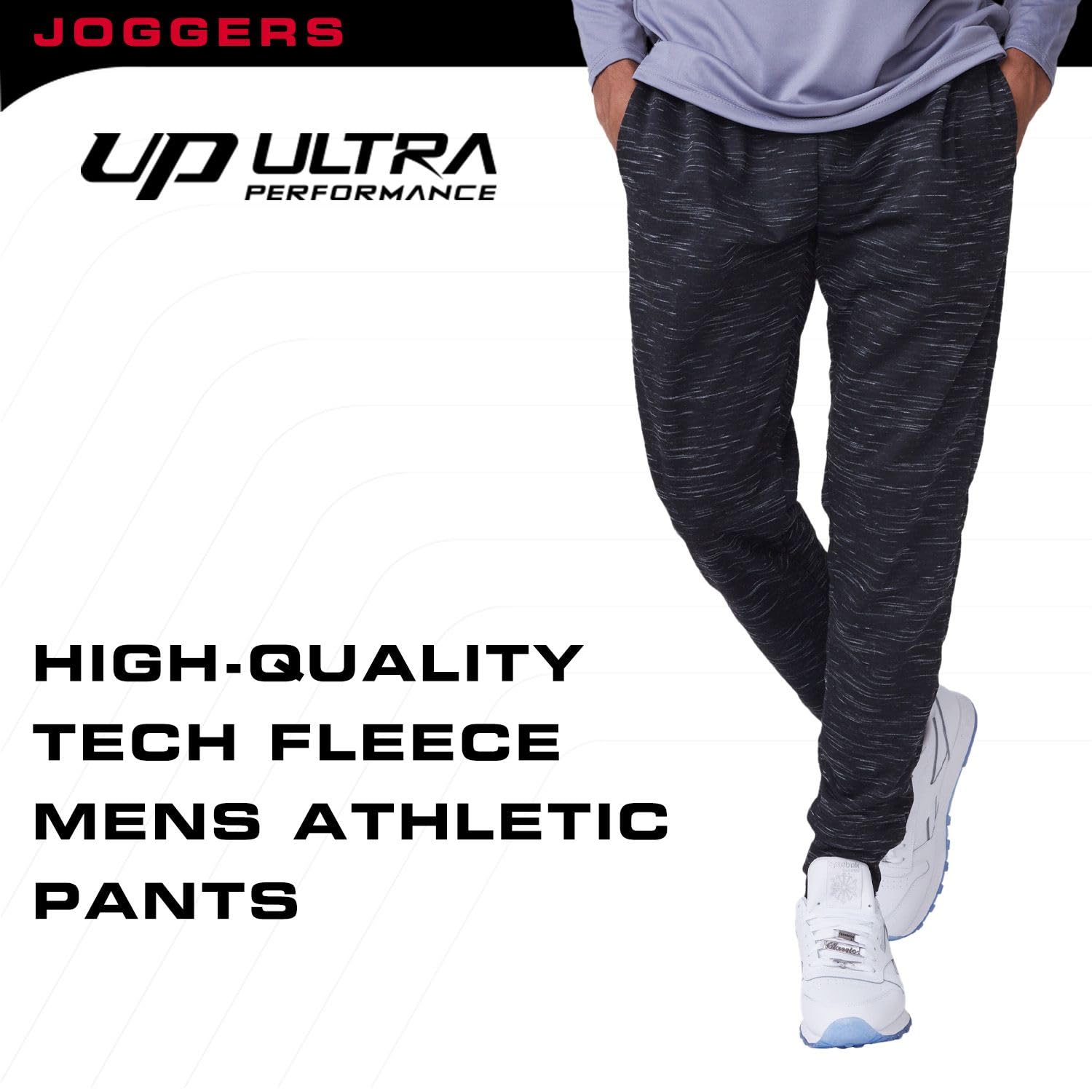 Men's Joggers 3-Pack - Athletic Sweatpants with Pockets for Gym & Lounge