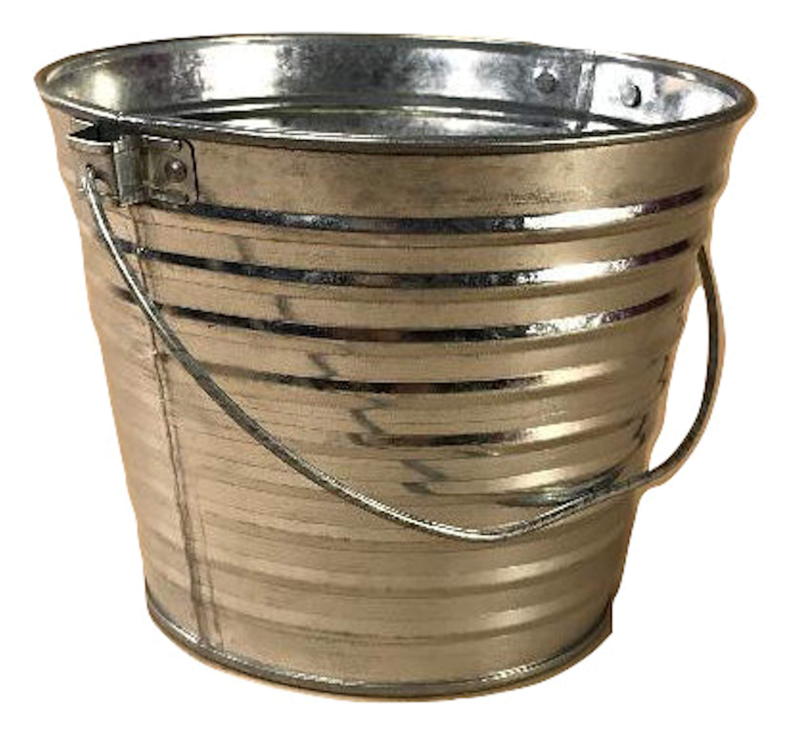 72-Piece Galvanized Steel 2-Quart Buckets with Handles - Multi-Ribbed Design for Storage, Organization & DIY Projects - Perfect for Home, Garden, and Commercial Use