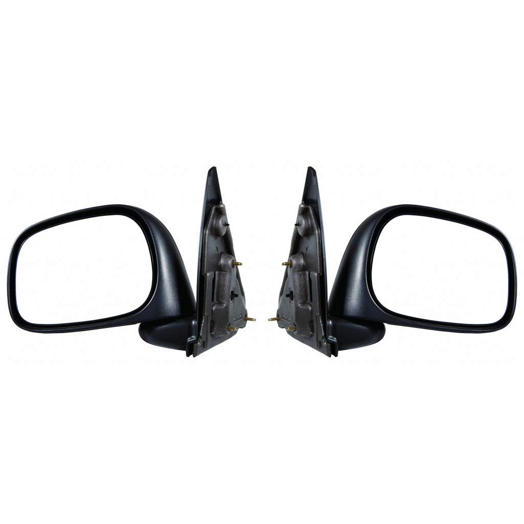 2002-2008 Dodge Ram 1500 Textured Manual Non-Heated Door Mirror Pair - Driver & Passenger Side Replacement (CH1320202) | Perfect for Off-Roading & Daily Commuting