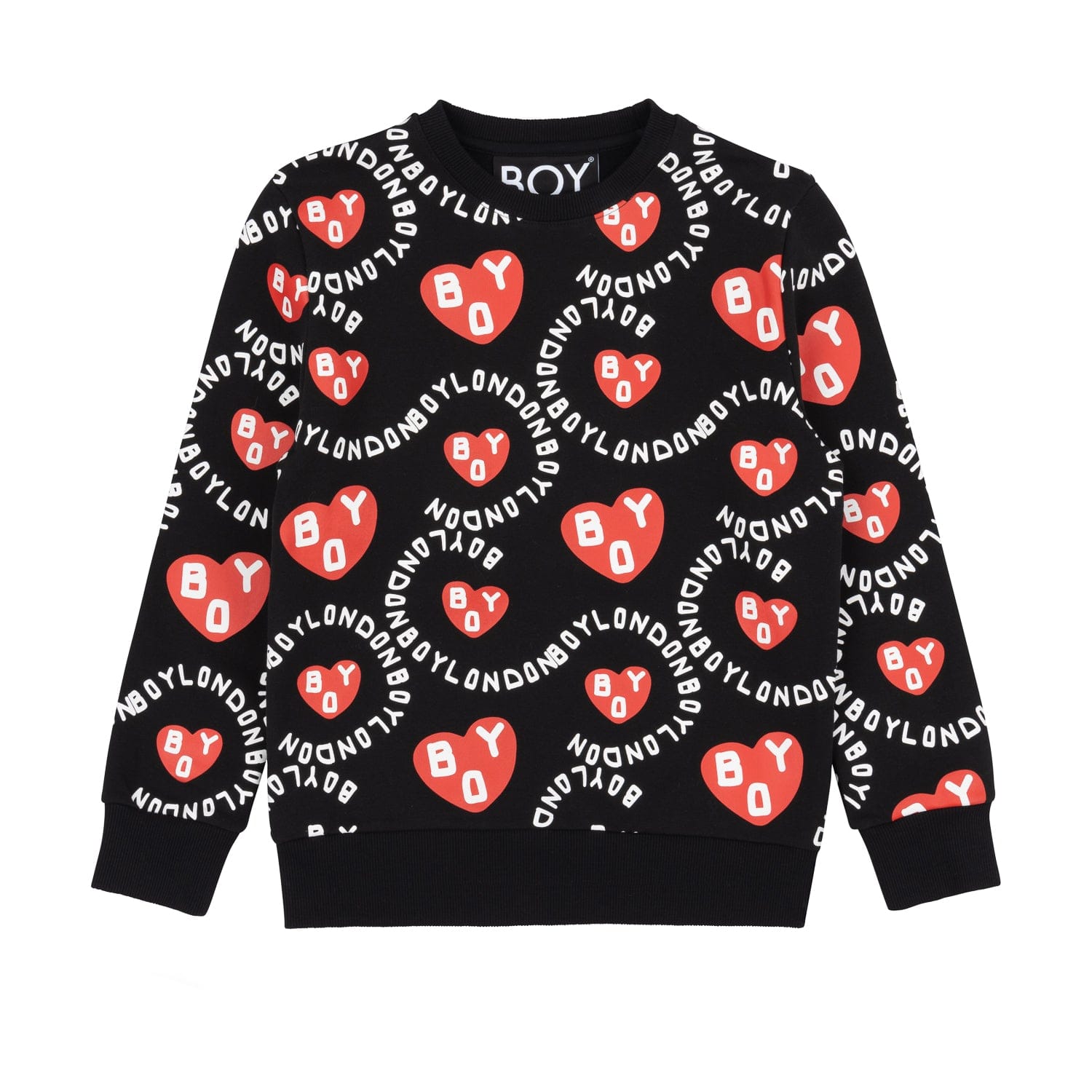 Boys' Heart Print Sweatshirt - Cute & Comfortable Pullover for Kids | Perfect for Playdates, School & Casual Outings