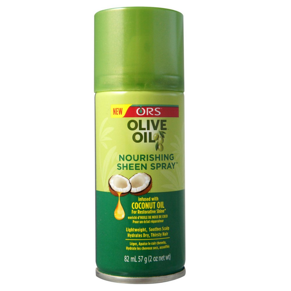 ORS Olive Oil Nourishing Sheen Spray - Travel Size 2oz for Hair Shine & Hydration - Perfect for Dry, Damaged Hair & On-the-Go Styling