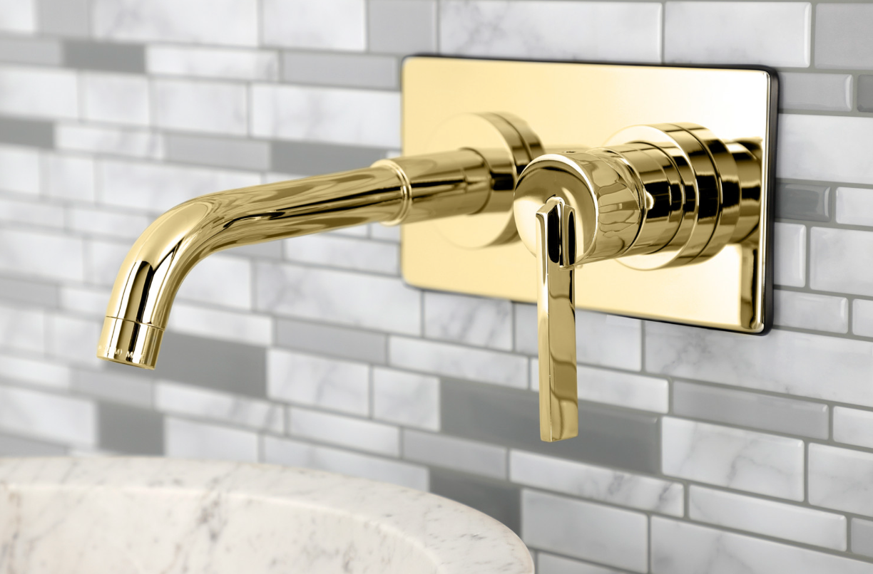 High-Quality Continental Single Handle 2 Hole Wall Mount Faucet - Perfect for Bathroom Sink, Kitchen, and Laundry Room Installation
