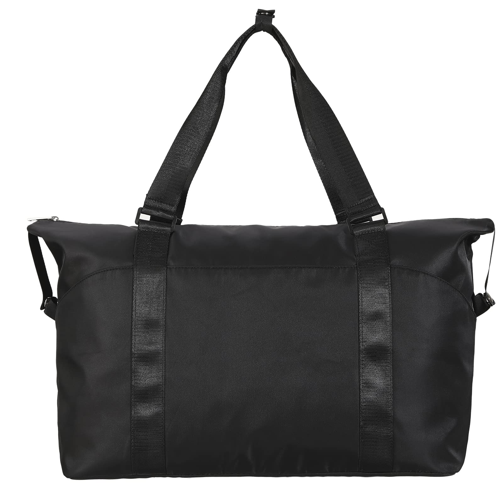 Waterproof Travel Duffel Bag for Women - Lightweight Weekender Overnight Bag, Gym Sports Tote & Carry On Shoulder Bag - Perfect for Weekend Trips, Workouts, Business Travel (Black)