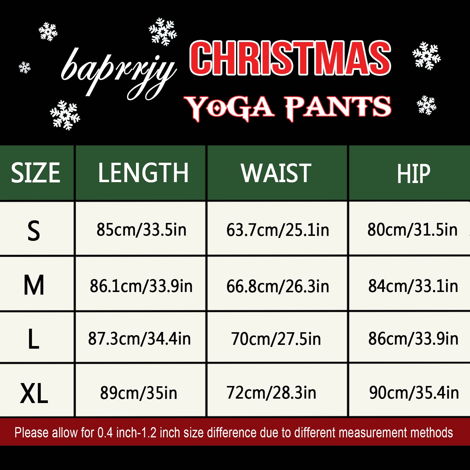 Women's High Waist Yoga Pants - Tummy Control Seamless Athletic Leggings for Workout & Christmas Holiday | Perfect for Gym, Running, Yoga & Festive Outfits