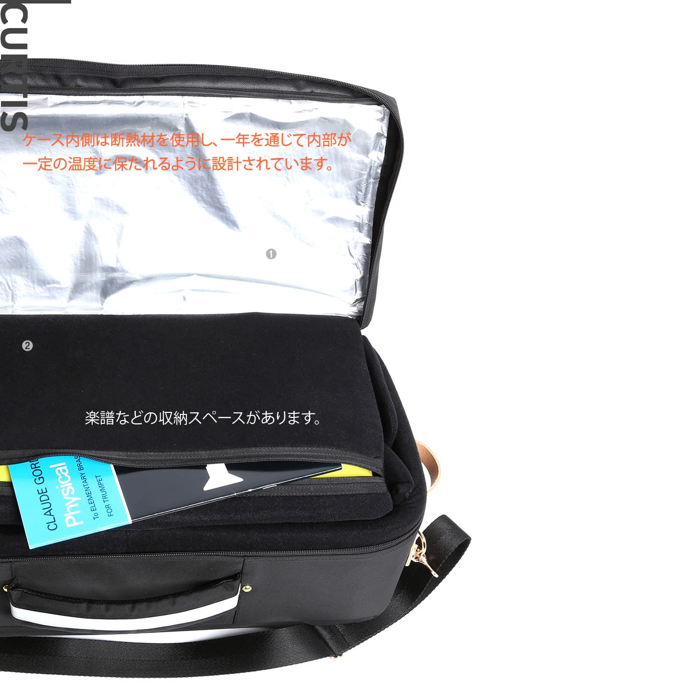 CURTIS Trumpet Double/Triple Multi Bag T4T - Durable Black Instrument Case for Trumpets, Flugelhorns & Cornets - Perfect for Musicians, Band Practice & Travel Accessories