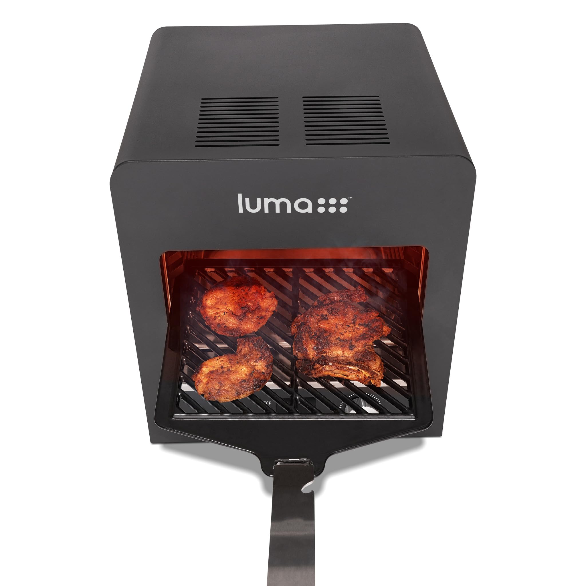 Luma Electric Steak Grill - Smokeless Indoor Countertop Infrared Grill with Griddle, Heats to 1450°F for BBQ, Grilling, Toasting & Broiling - Perfect for Chicken, Beef, Pork & Vegetables - Ideal for Kitchen, Camping & Small Space Cooking