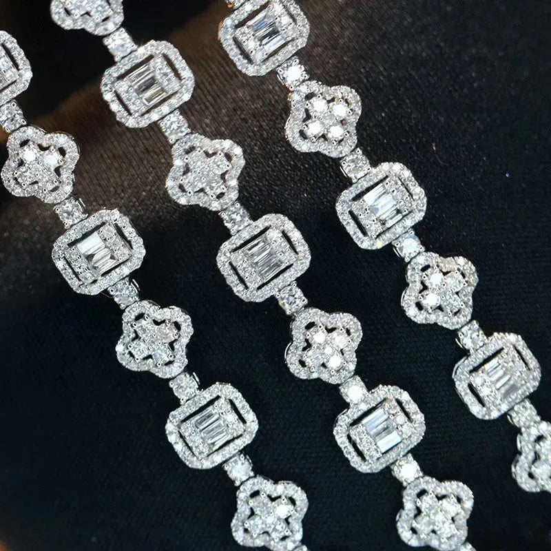 18K White Gold Diamond Bracelet for Women - 3.2 Carat Real Natural Diamonds, Vintage Shiny Style Jewelry - Perfect for Parties, Weddings & Special Occasions