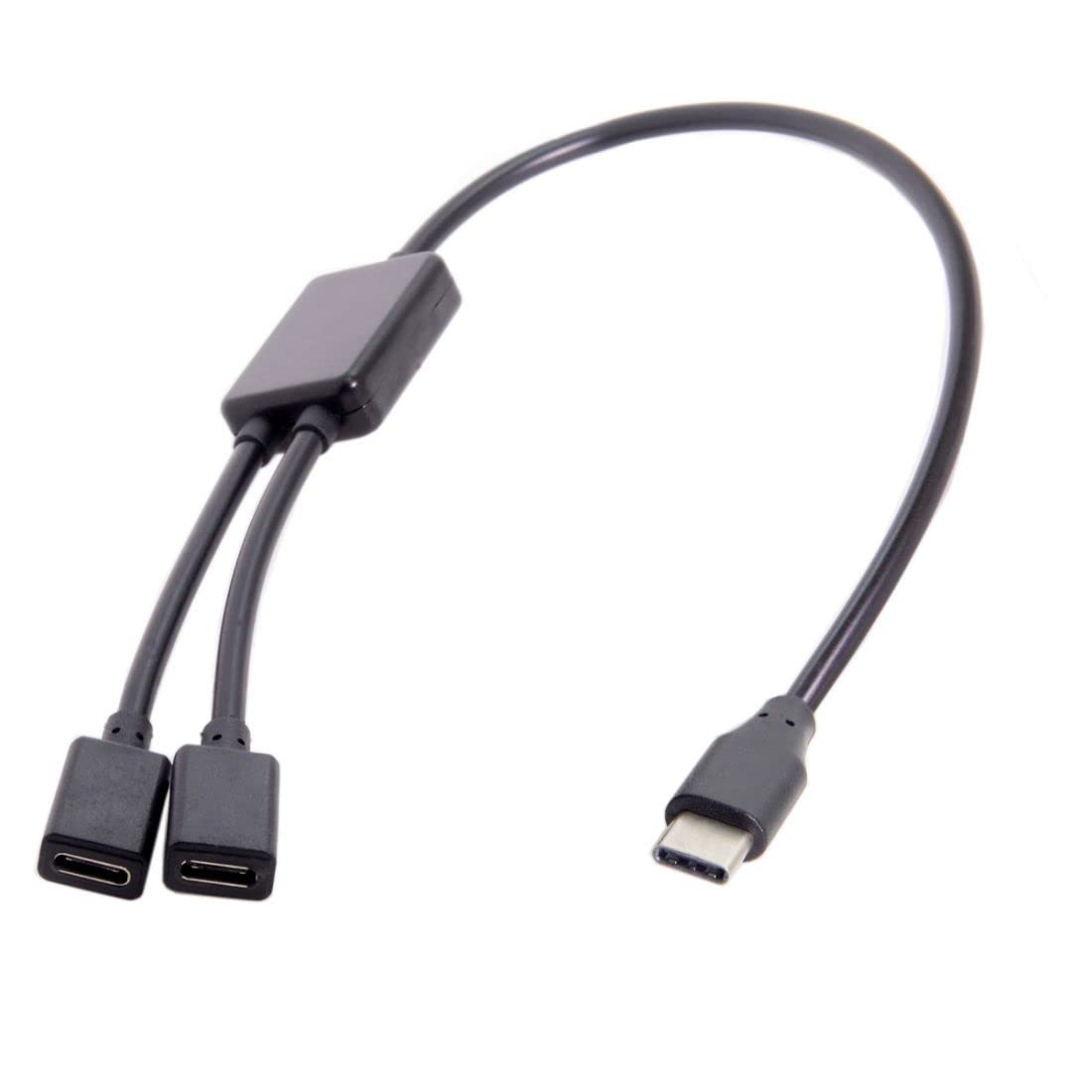 Chenyang CY USB C OTG Cable - USB Type C 1 Male to 2 Female Dual Port Hub Adapter for Laptop, PC, Mouse & Flash Drive - Perfect for Data Transfer & Charging Multiple Devices Simultaneously