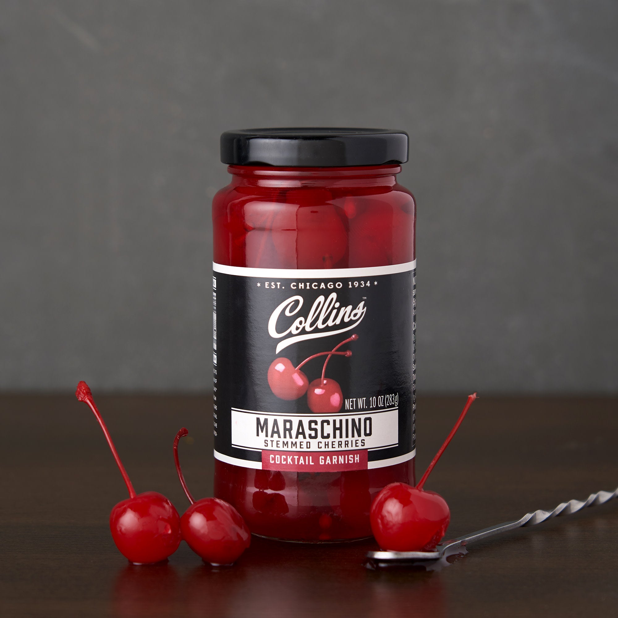 Premium Maraschino Cocktail Cherries 10 oz - Sweet & Juicy Garnish for Martinis, Shirley Temples & Desserts
