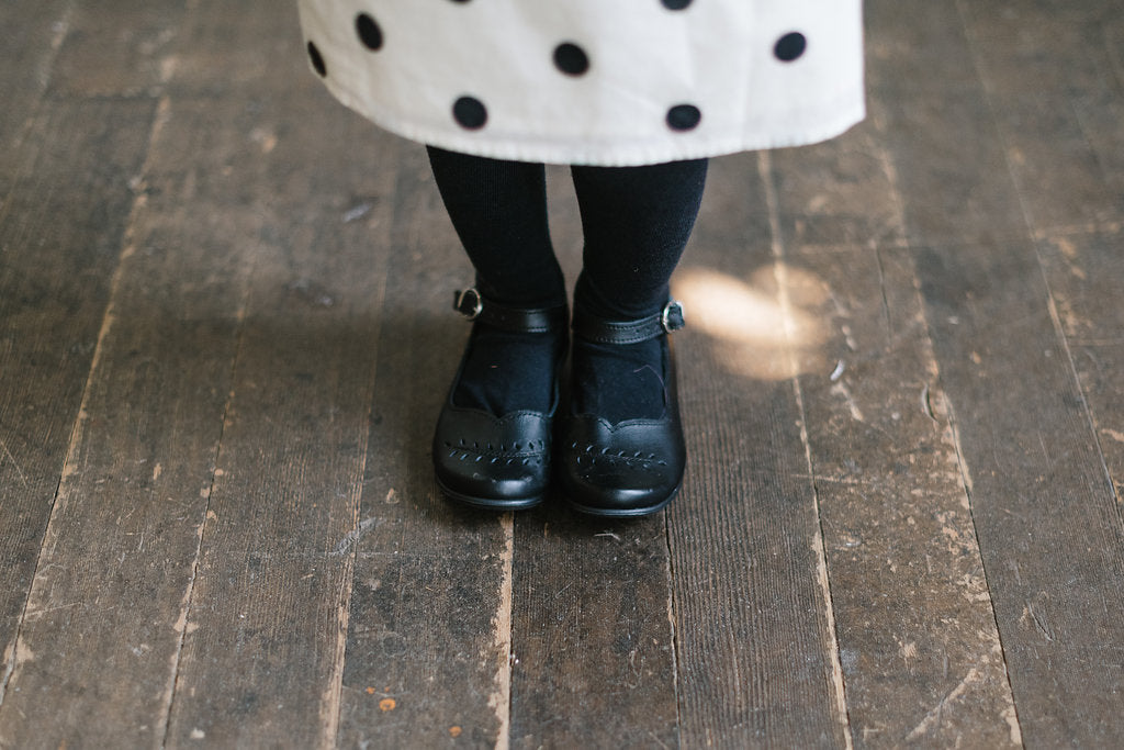 Black Cosecha Mary Janes - Premium Leather Shoes for Girls | Comfortable & Stylish School & Dress Shoes for Toddlers & Kids