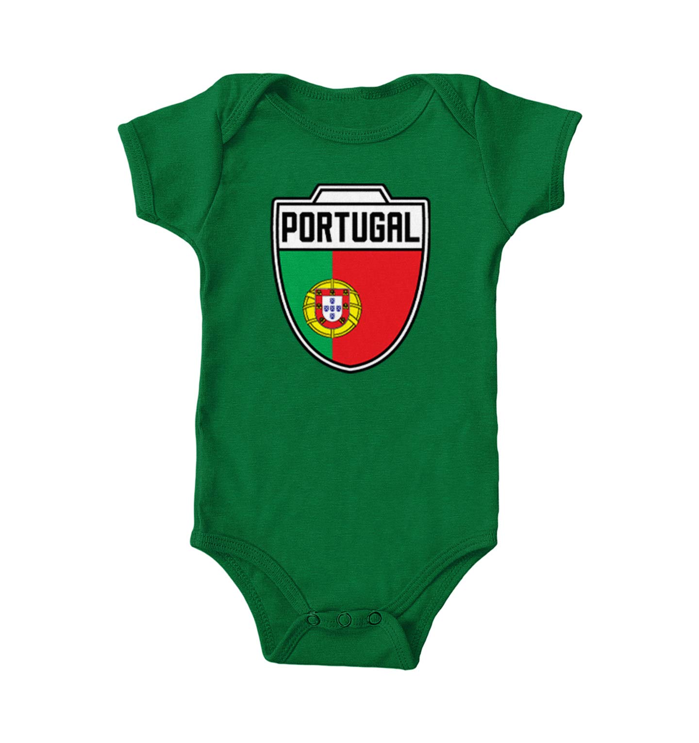 Portugal Soccer Crest Bodysuit for Babies & Toddlers - Haase Unlimited Team Jersey Onesie - Perfect for Match Days & National Pride Celebrations