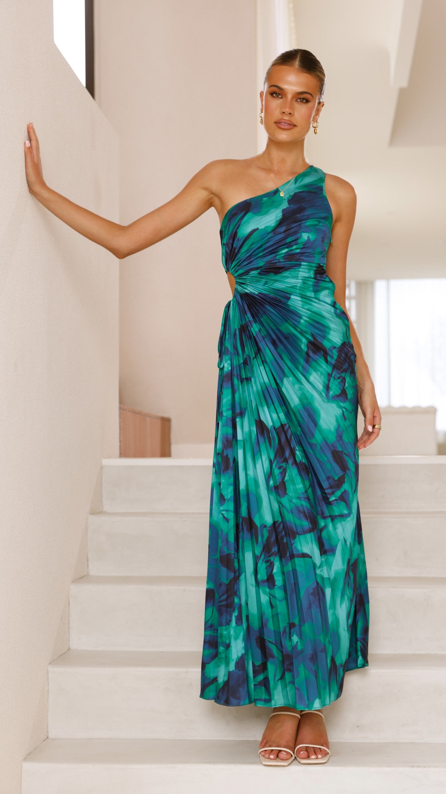 Laken Maxi Dress - Green Floral Print Women's Summer Dress | Perfect for Beach, Vacation & Casual Outings