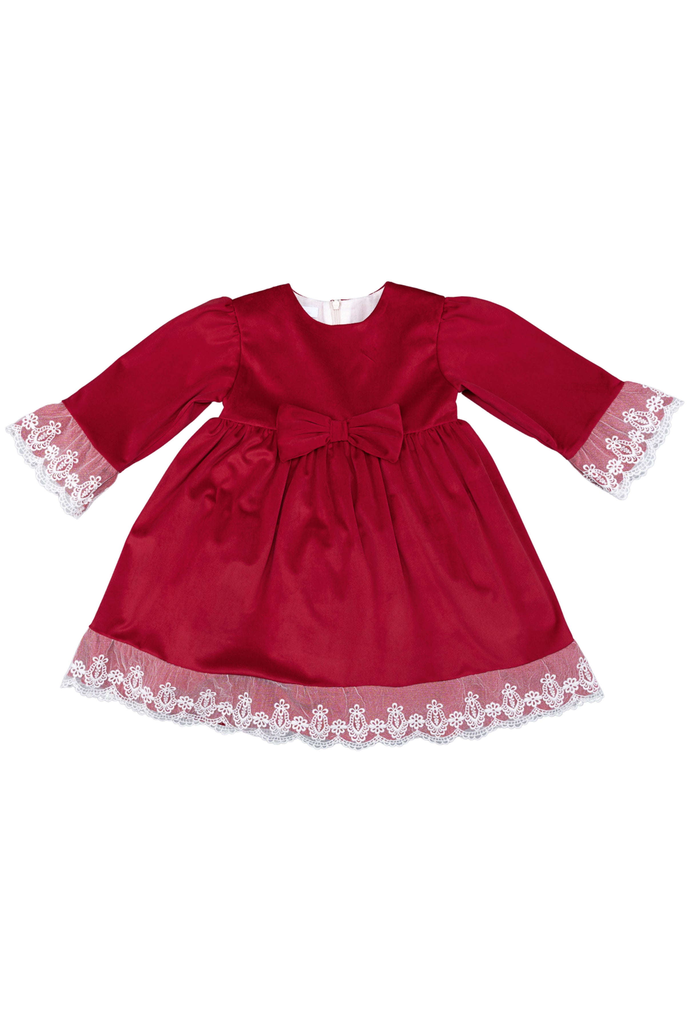 Elegant Elizabeth Red Velvet Dress for Women - Formal Evening Gown & Holiday Party Wear - Perfect for Christmas, Weddings, and Special Occasions