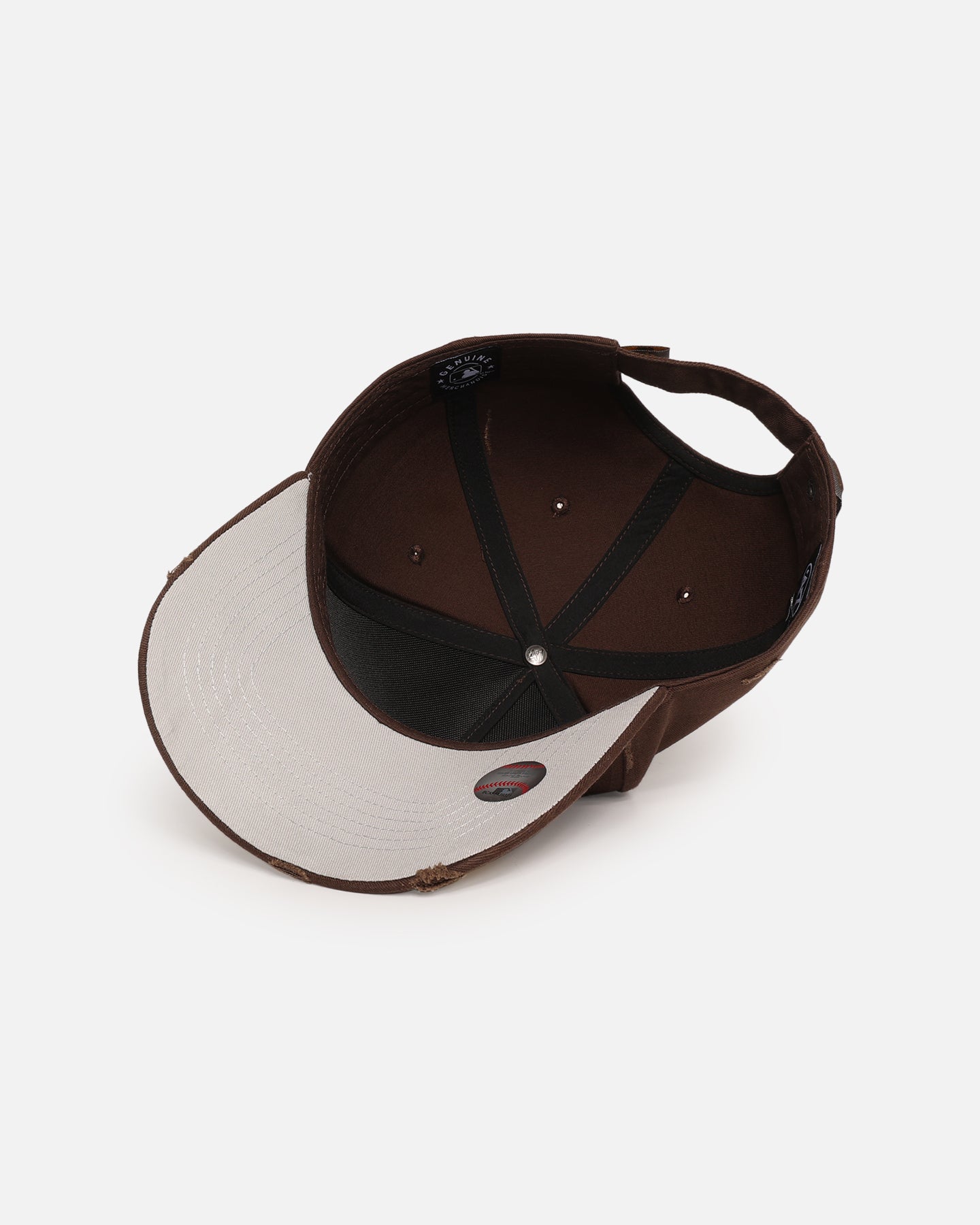 47 Brand San Diego Padres 'Destruct Gothic Visor' Adjustable Strapback Hat - Brown/Brown for Baseball Games & Outdoor Activities