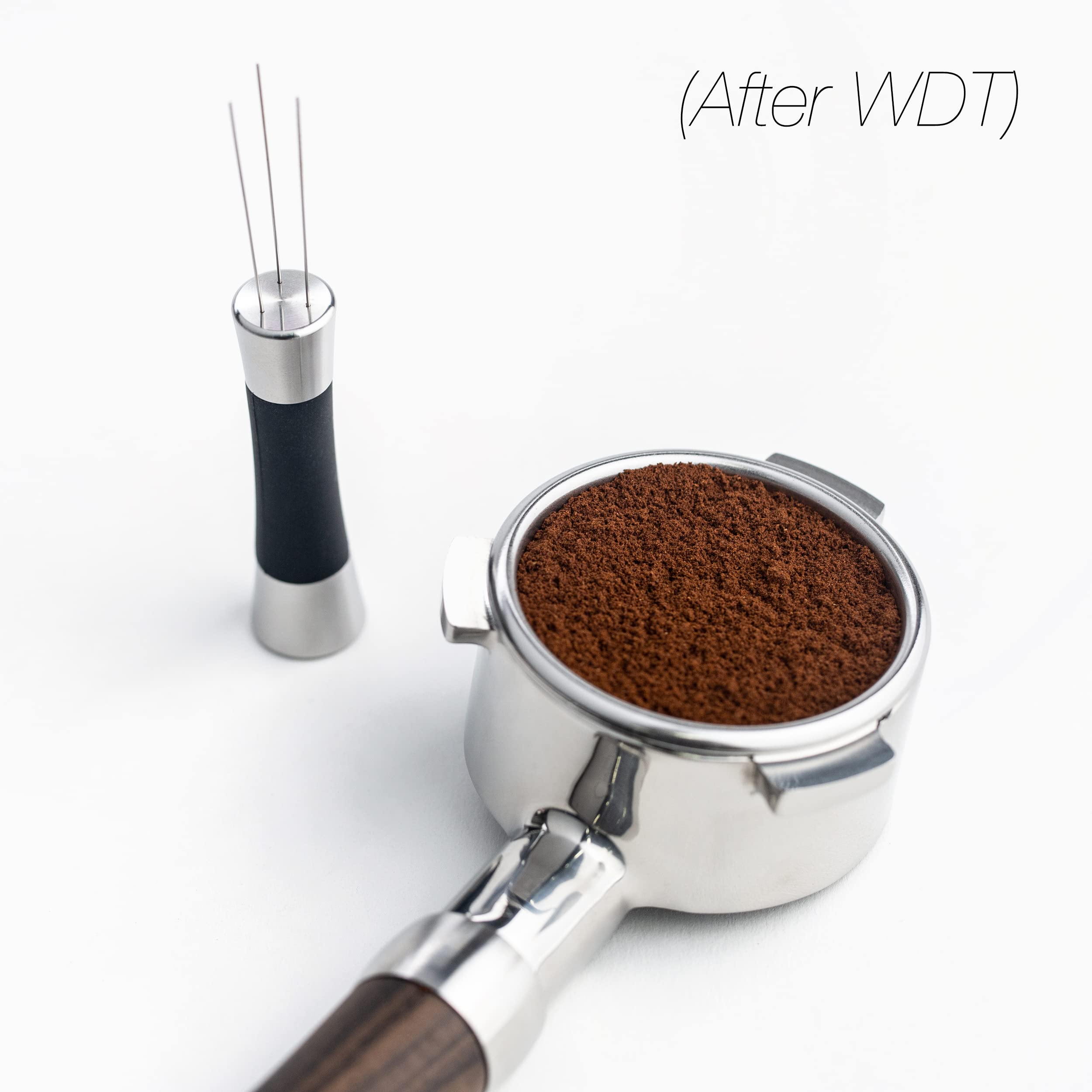 Premium Stainless Steel WDT Tool with 0.4mm Needles - 6-Pin Coffee Distributor for Even Extraction | Prevent Channeling & Improve Espresso Taste | Perfect for Home Baristas & Coffee Shops | Includes Silicone Base & Storage Case
