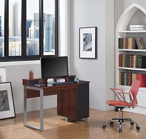 Bell'O 48 Inch Enterprise Desk with Built-in Speakers & USB Charging Station - Cherry Wood Finish (ODS4915-NC10) for Home Office & Gaming Setup