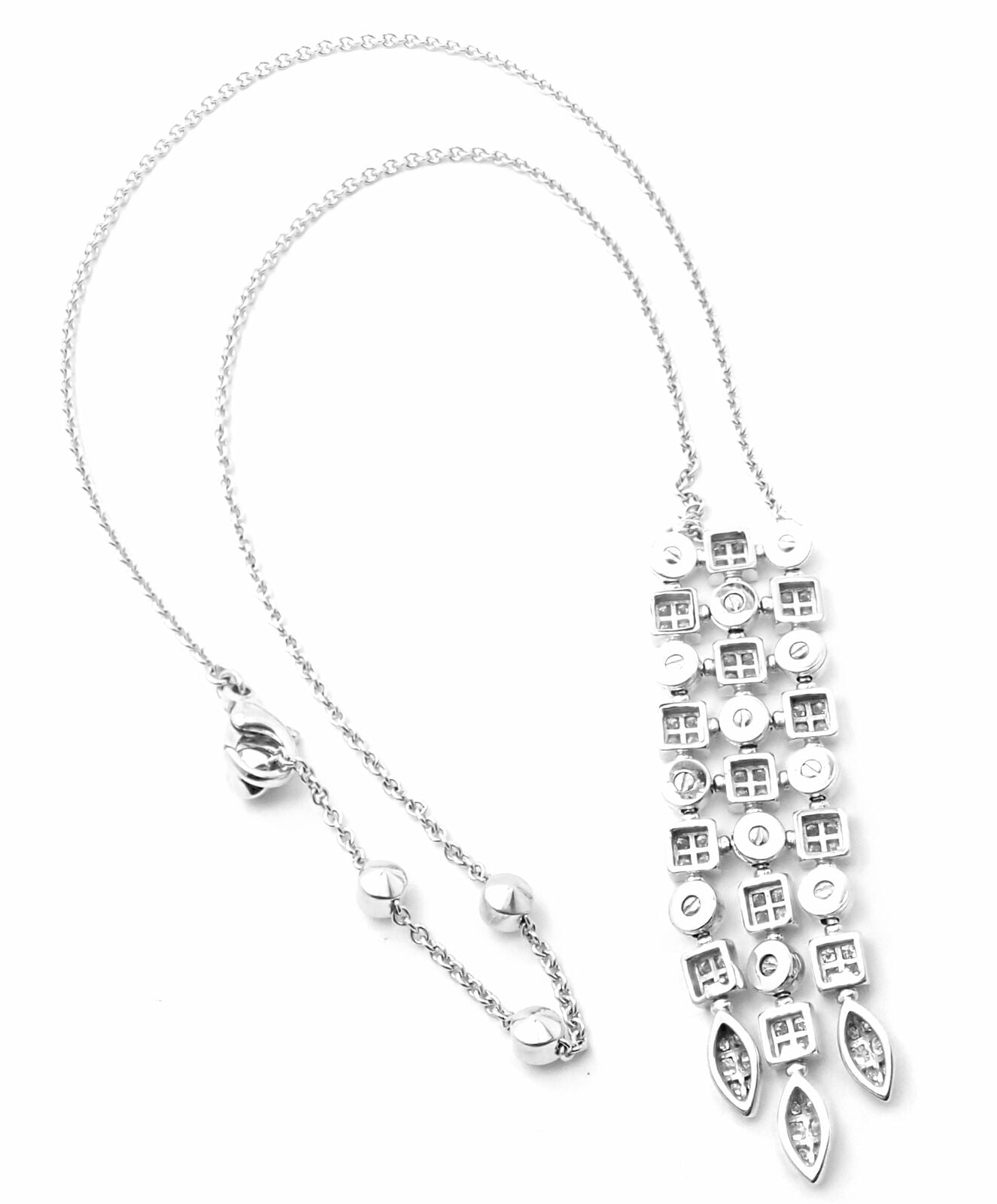 Authentic Bvlgari Bulgari 18k White Gold Lucea Diamond Pendant Necklace for Women - Luxury Jewelry Gift for Anniversary, Wedding & Special Occasions