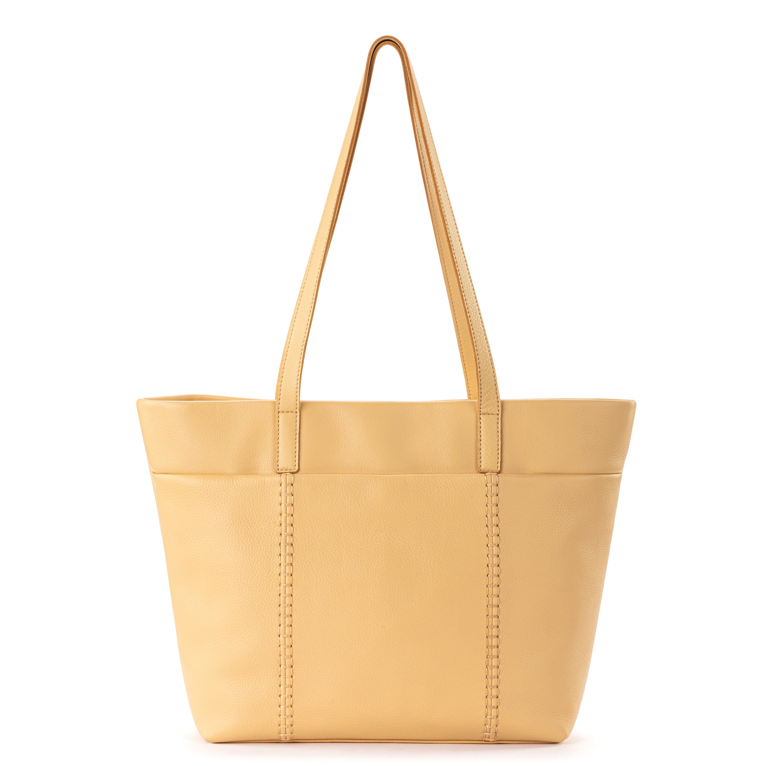 Premium Metro Tote Bag - Genuine Leather Handbag in Classic Buttercup Yellow | Perfect for Work, Travel & Everyday Use