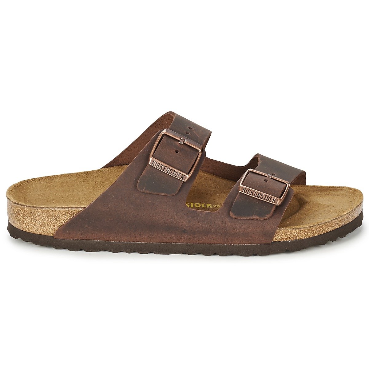 Birkenstock Unisex Arizona Sandals - Comfortable Leather Slides for Men & Women | Habana Oiled Leather | Size 41 EU | Perfect for Casual Wear, Beach & Summer Outfits