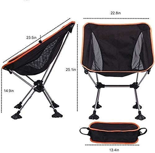 **Portable Folding Sun Lounger Chair for Camping, Beach, Garden & Outdoor - Lightweight with Carry Bag - Perfect for Relaxing, Fishing & Travel (Orange)**