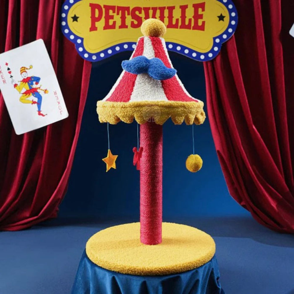 Best Carousel Cat Scratching Post for Indoor Cats - Durable Sisal Fiber Scratching Post with Toy Balls - Perfect for Playtime, Exercise & Nail Care in Living Room or Bedroom