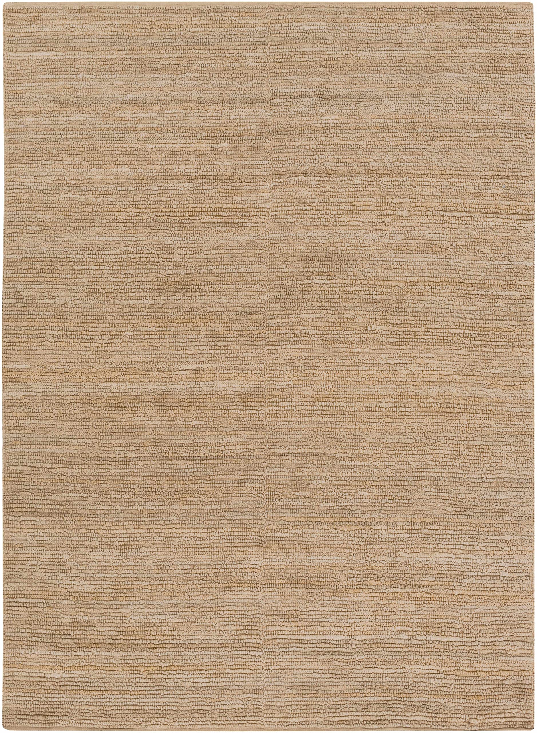 Hauteloom Glover Iantha Natural Jute Rug - Handwoven Sea Grass Area Rug - Eco-Friendly Farmhouse Style Carpet - Rattan Wicker Look - Brown & Beige - 3'6