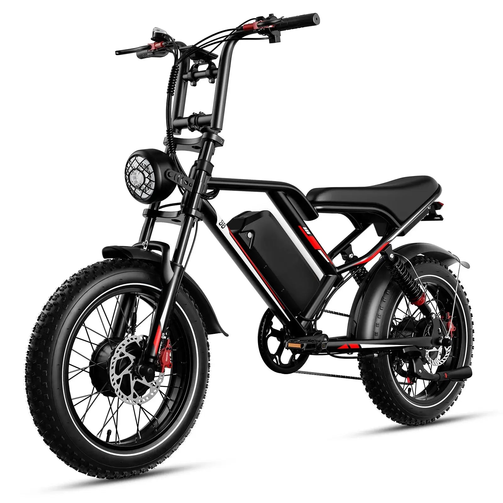 2kW High-Speed 20-Inch Hydraulic Brake Adult Electric Bike - 25AH Dual Motor E-Bike for Commuting & Off-Road Adventures | Perfect for Urban Travel & Mountain Trails