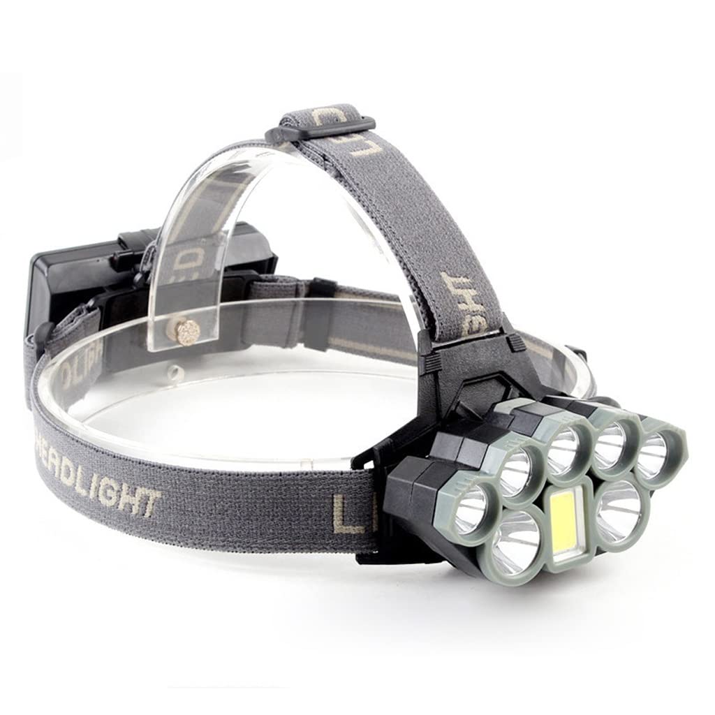 TONPOP 8LED Super Bright Headlamp with USB Charging - 1000 Lumens Waterproof Headlight for Night Fishing, Hiking, Camping & Outdoor Activities (Color: TG-TD083)