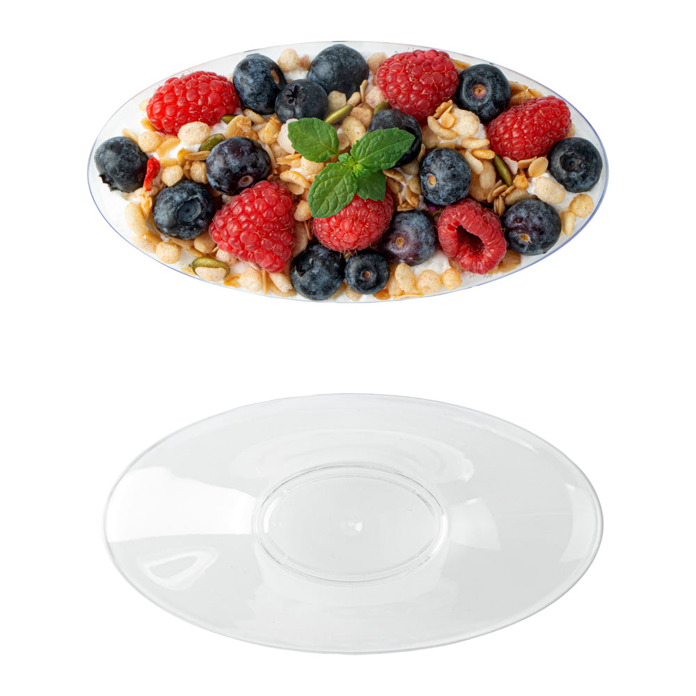 6 oz Clear Plastic Deli Containers with Lids - 100 Pack, Stackable Food Storage Containers (5.5