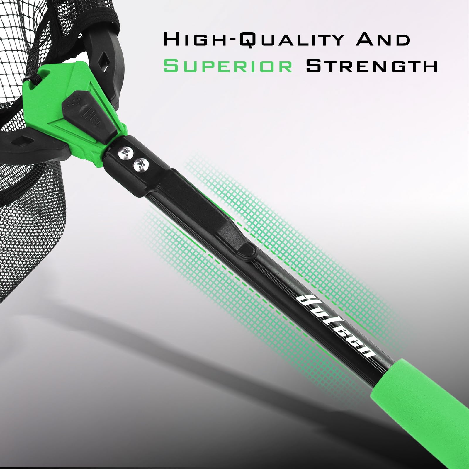YVLEEN Floating Fishing Net - Foldable & Lightweight Freshwater Landing Net with Ultra-Thin Rubber Mesh for Easy Catch & Release - Perfect for Fly Fishing, Kayak Fishing & Outdoor Adventures - Great Gift for Anglers