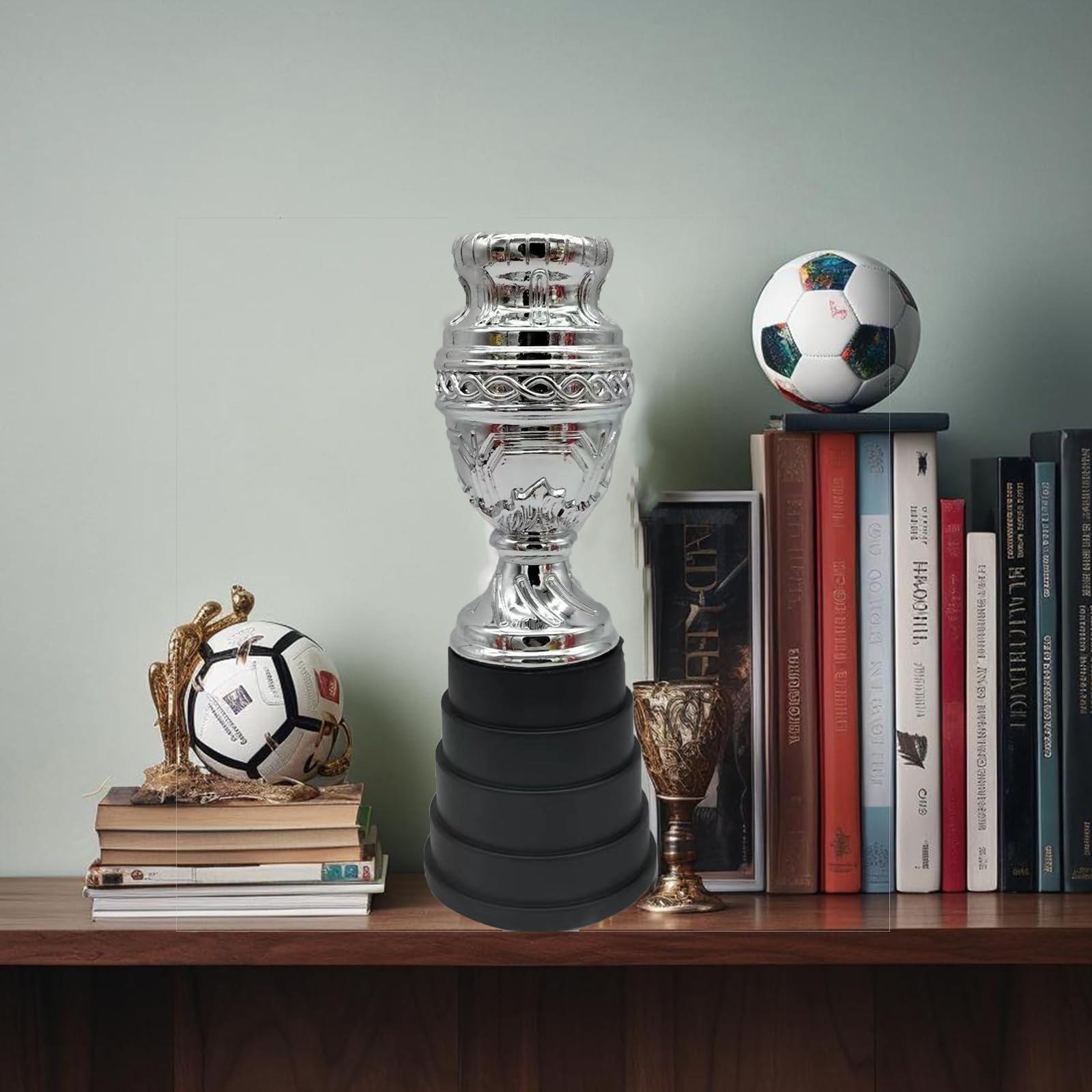 Copa America Trophy Replica - High-Quality Soccer Championship Cup, Electroplated Resin Collectible - Perfect for Office Decor, Fan Gifts, Birthday Presents & Sports Memorabilia | Ideal for Soccer Fans, Trophy Displays & Sports-Themed Parties
