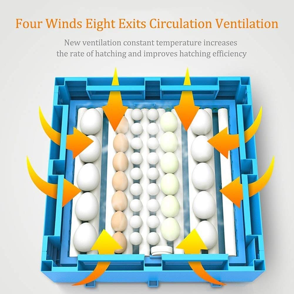 Automatic Egg Incubator with Turning & Humidity Control - 256 Egg Capacity for Chicken, Duck, Dove & Quail - Large Poultry Hatcher with Smart Display - Perfect for Farm, Backyard & Homestead Use