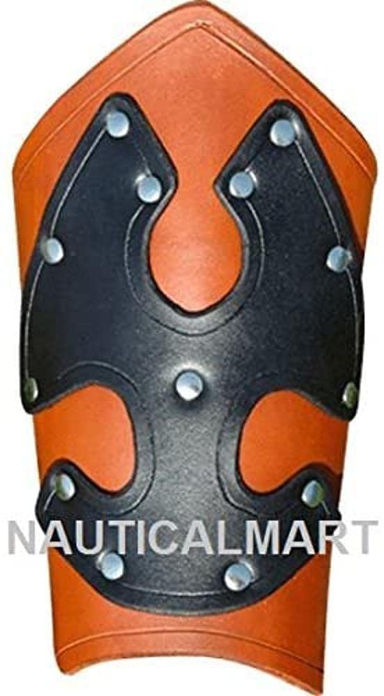 Dark Warrior Steel Arm Bracers - Medieval Praetorian LARP Armor Set for Cosplay, Renaissance Fairs & Fantasy Role-Playing | Durable Metal Forearm Guards for Knights & Warriors