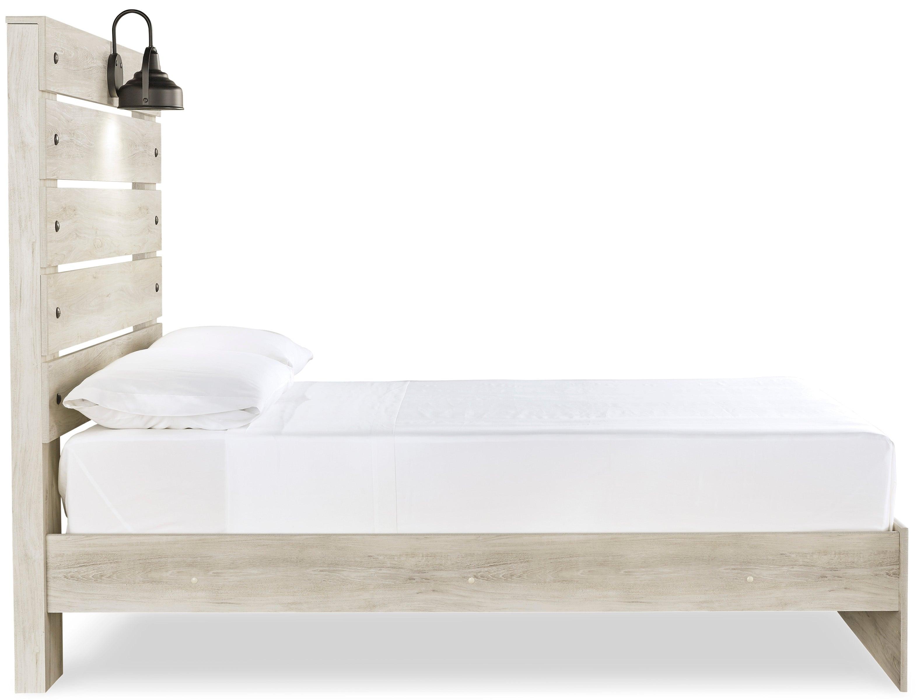 Cambeck Full Size Bed Frame B192 - 87/84/86 Inch Sturdy Platform Bed with Wooden Slats - Perfect for Bedroom, Guest Room & Dormitory