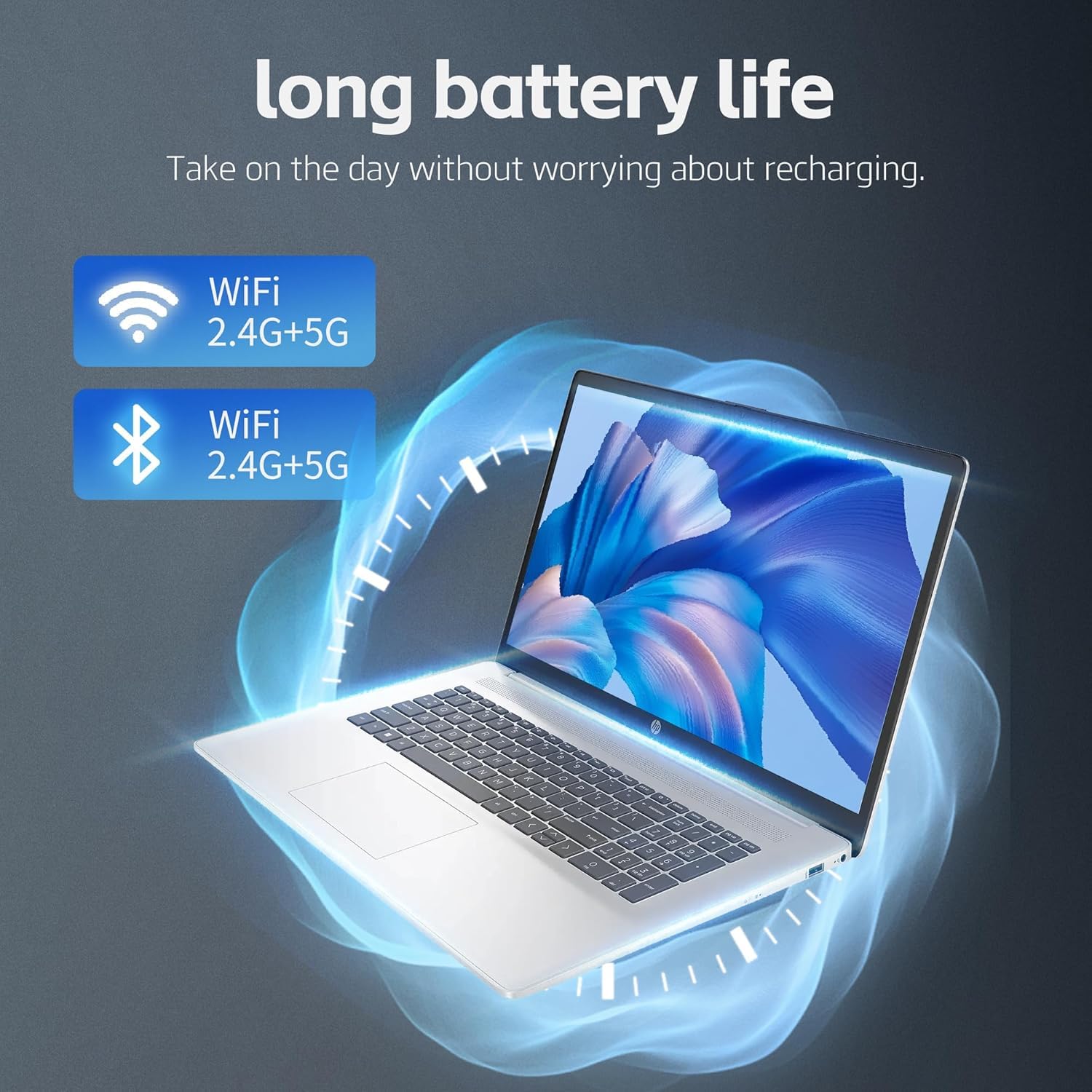 2025 New 17 Inch Laptop Computer - 64GB RAM, 1.5TB SSD (1TB PCIe + 512GB HP P500 Portable SSD), AMD Ryzen 5 7430U 6-Core Processor, Windows 11 Home with Microsoft 365 - Perfect for Gaming, Graphic Design & Business Productivity
