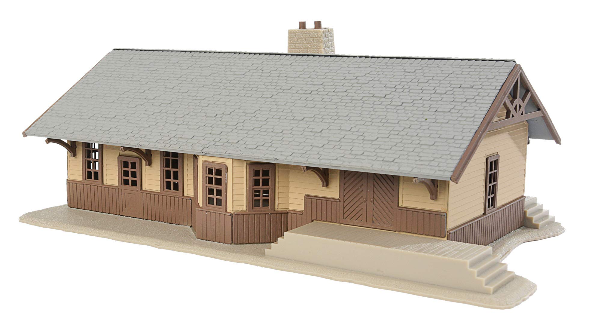 HO Scale Model Iron Ridge Station - Realistic Train Building for Model Railroad Layouts | Perfect for Dioramas, Scenery & Collectors
