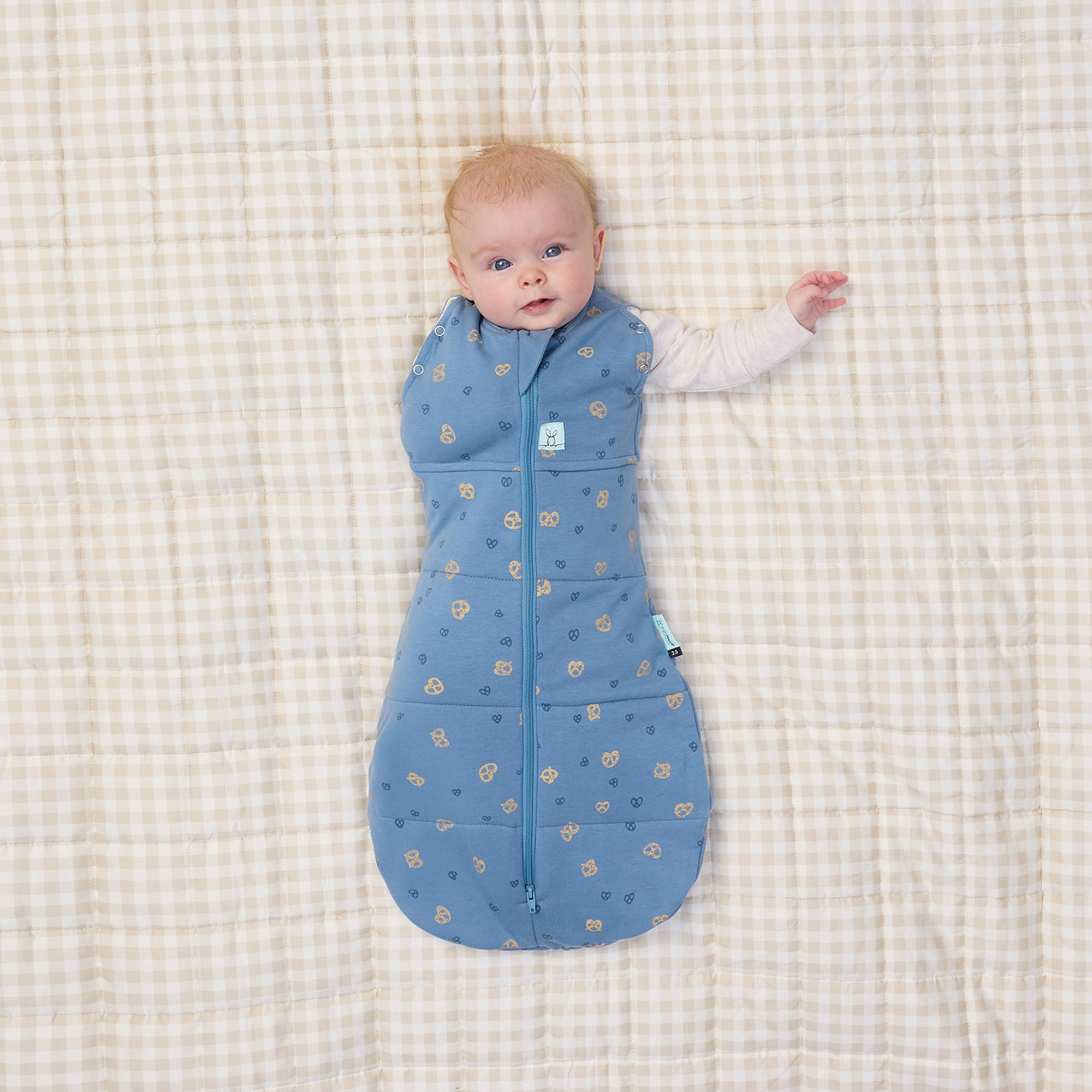ErgoPouch Cocoon Zip Swaddle Bag 2.5 TOG - Premium Baby Sleep Sack for Newborns & Infants - Soft & Breathable Cotton - Perfect for Nursery, Daycare & Travel - Petite Pretzel