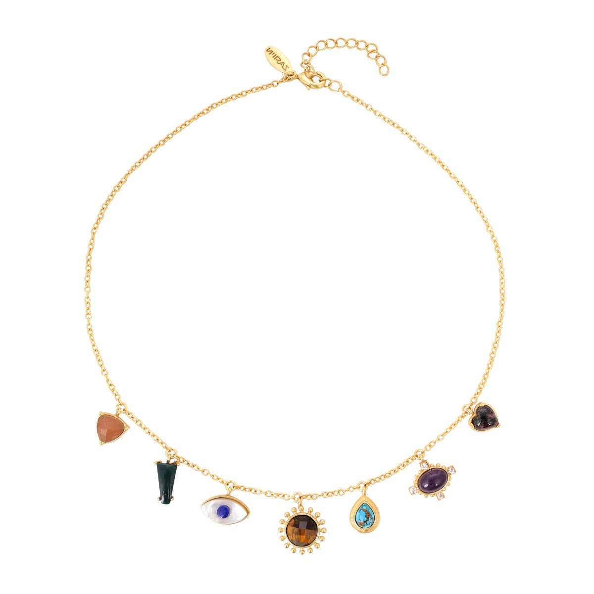 Moon and Stones Layering Necklaces for Women - Dainty Gold & Silver Minimalist Jewelry Set - Perfect for Everyday Wear, Layering, and Gift Giving