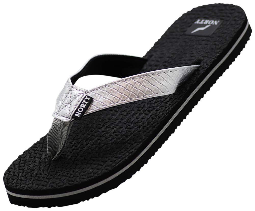 NORTY Women's Casual Flip Flop Thong Sandals - Comfortable Beach & Pool Slides for Everyday Wear | Summer Outdoor Walking, Vacation, Shower, and Lounging Shoes
