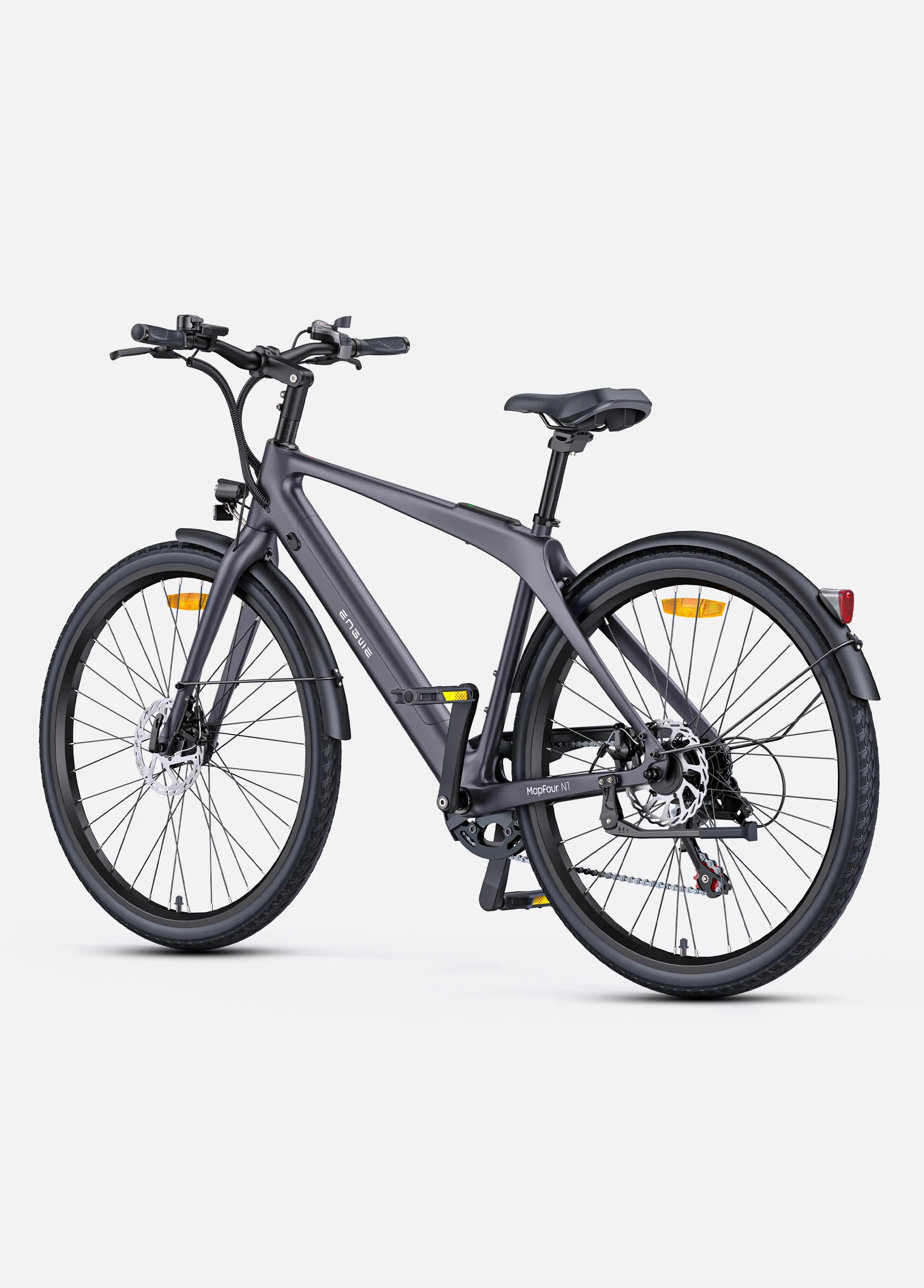 MAPFOUR N1 AIR 250W Ultra Lightweight Electric Bike - 100KM Long Range Carbon Fiber Frame - Perfect for Urban Commuting & City Riding