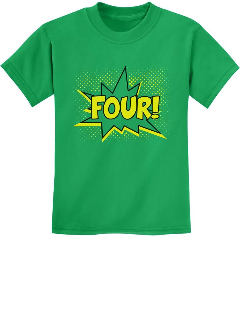 4th Birthday Shirt for Boys & Girls | 4 Years Old Superhero Party T-Shirt | Kids Birthday Gift | Perfect for Superhero Themed Parties & Celebrations