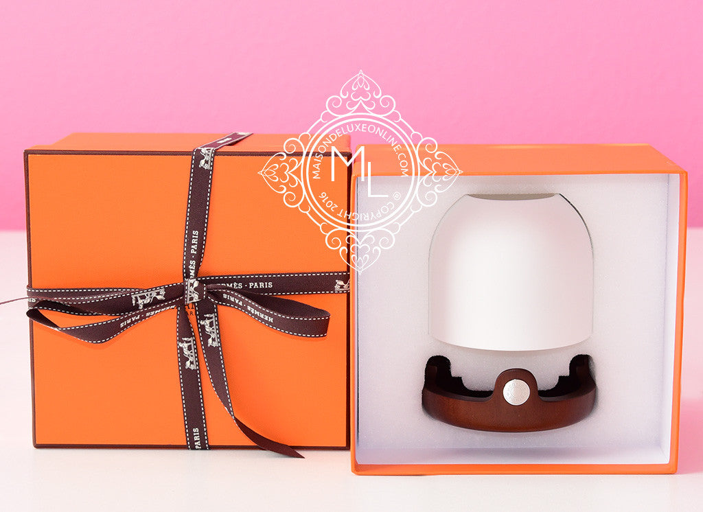 Hermes Classic Sélénité Porcelain Candle Holder - Elegant Home Decor for Dining Table, Wedding Centerpiece & Luxury Gift