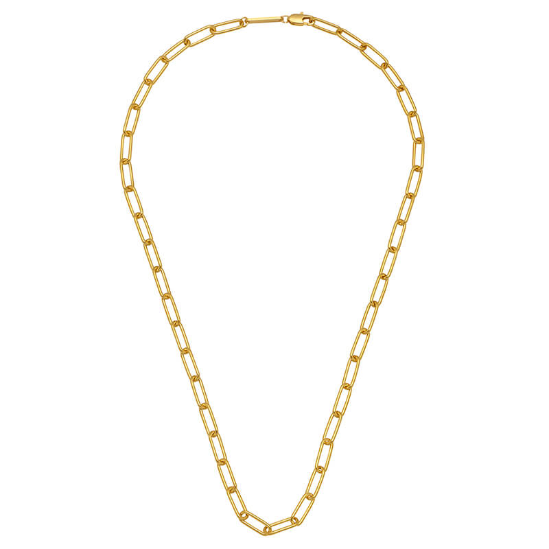 Elegant Paperclip Link Chain Necklace for Women - Minimalist Gold & Silver Layering Necklace - Perfect for Everyday Wear, Office & Date Night