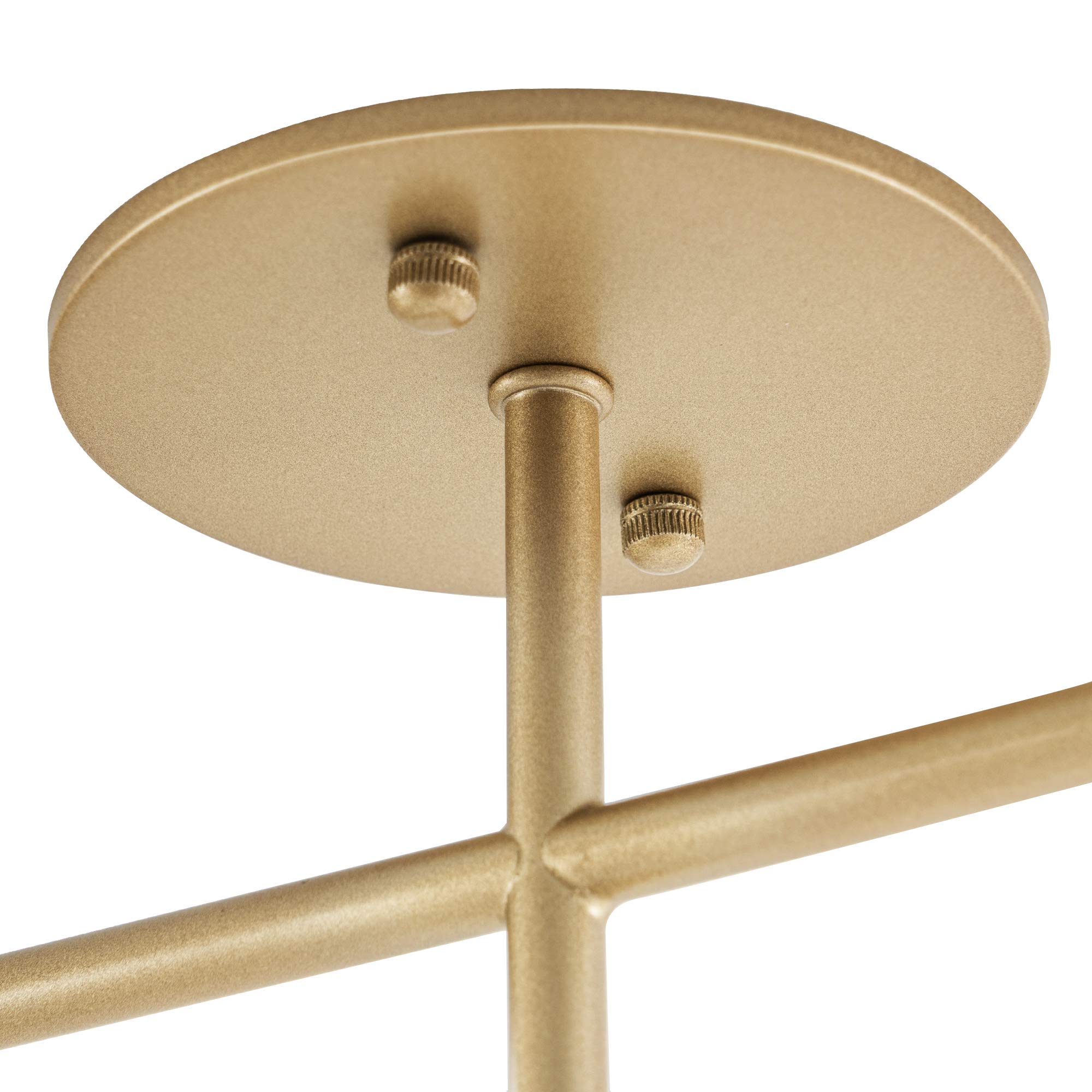 Modern 5-Light Gold Pendant Lighting Fixture - Flush Mount Chandelier for Kitchen Island, Dining Room & Home Decor | Dimmable LED Bulbs Included | Perfect for Farmhouse, Industrial & Contemporary Interiors
