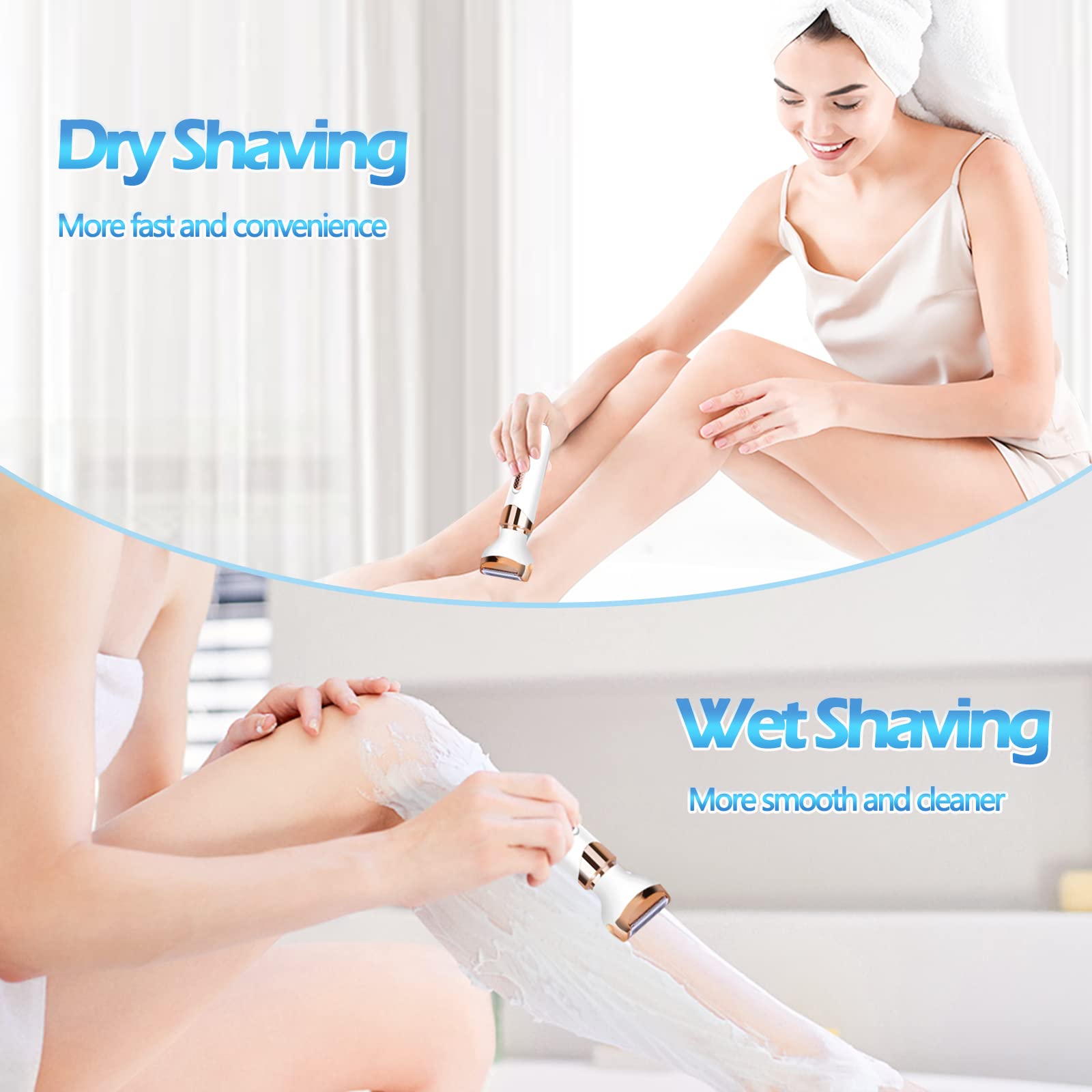 Best Electric Razor for Women - 4-in-1 Rechargeable Lady Shaver & Trimmer for Face, Underarm, Legs & Bikini Area | Portable Hair Removal for Smooth Skin at Home & Travel | Perfect for Daily Grooming & Quick Touch-Ups